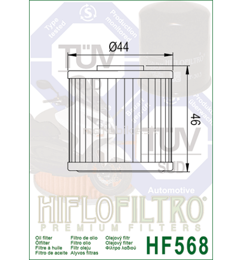 Olejový filter HF568 HIFLOFILTRO 