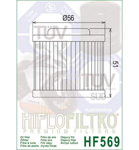 Olejový filter HF569 HIFLOFILTRO 
