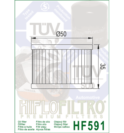 Olejový filter HF591 HIFLOFILTRO Olejový filter HF591 HIFLOFILTRO