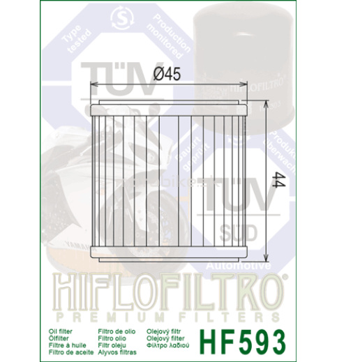 Olejový filter HF593 HIFLOFILTRO 