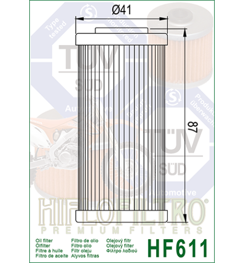 Olejový filter HF611 HIFLOFILTRO Olejový filter HF611 HIFLOFILTRO
