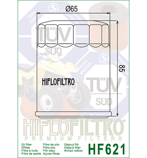 Olejový filter HF621 HIFLOFILTRO Olejový filter HF621 HIFLOFILTRO