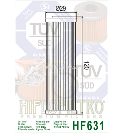 Olejový filter HF631 HIFLOFILTRO