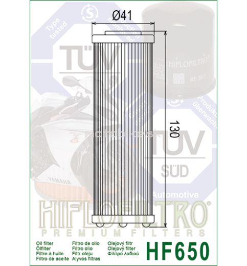 Olejový filter HF650 HIFLOFILTRO 