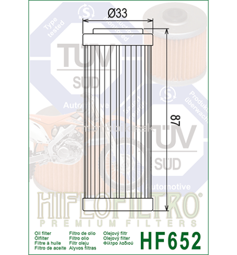 Olejový filter HF652 HIFLOFILTRO