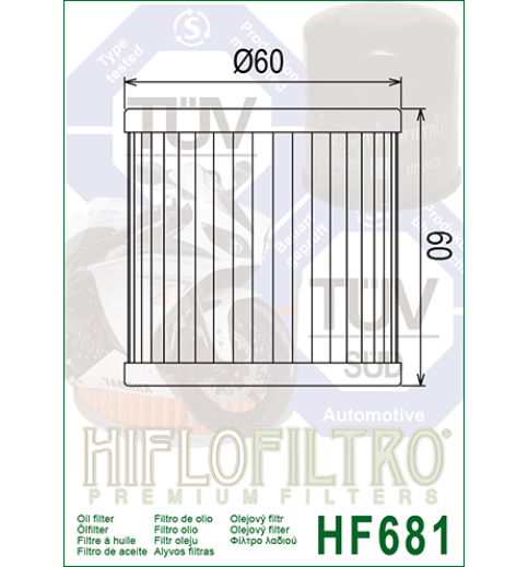 Olejový filter HF681 HIFLOFILTRO Olejový filter HF681 HIFLOFILTRO