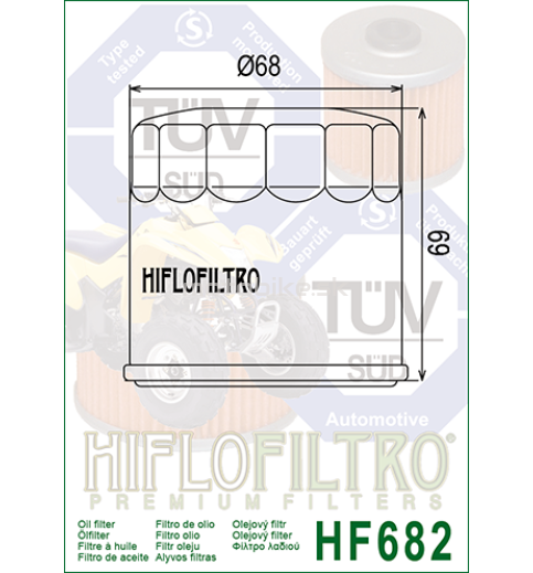 Olejový filter HF682 HIFLOFILTRO 