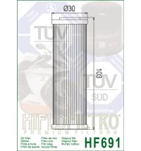 Olejový filter HF691 HIFLOFILTRO 