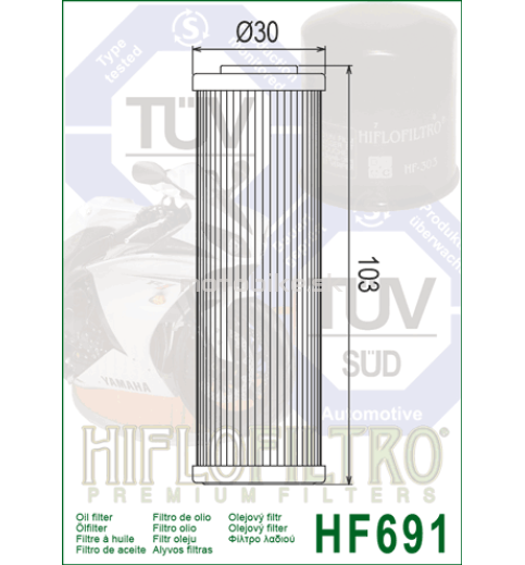 Olejový filter HF691 HIFLOFILTRO 