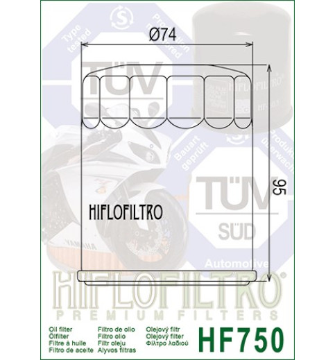 Olejový filter HF750 HIFLOFILTRO Olejový filter HF750 HIFLOFILTRO