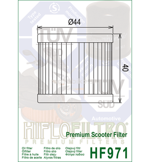 Olejový filter HF971 HIFLOFILTRO 