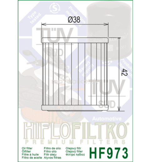 Olejový filter HF973 HIFLOFILTRO 
