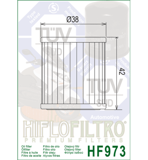 Olejový filter HF973 HIFLOFILTRO Olejový filter HF973 HIFLOFILTRO