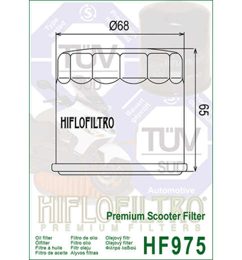 Olejový filter HF975 HIFLOFILTRO Olejový filter HF975 HIFLOFILTRO