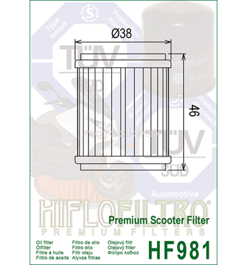 Olejový filter HF981 HIFLOFILTRO