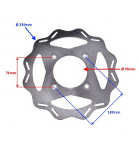 Brzdový kotúč Pitbike 220 mm predný RACE