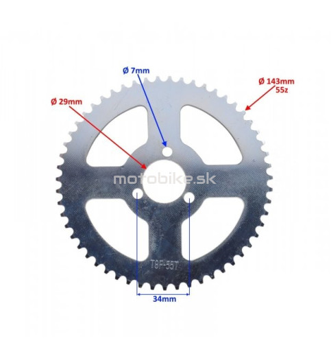 Rozeta na minicross ATV 55z T8F