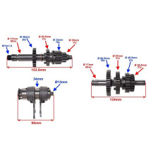 Prevodovka YX140 komplet